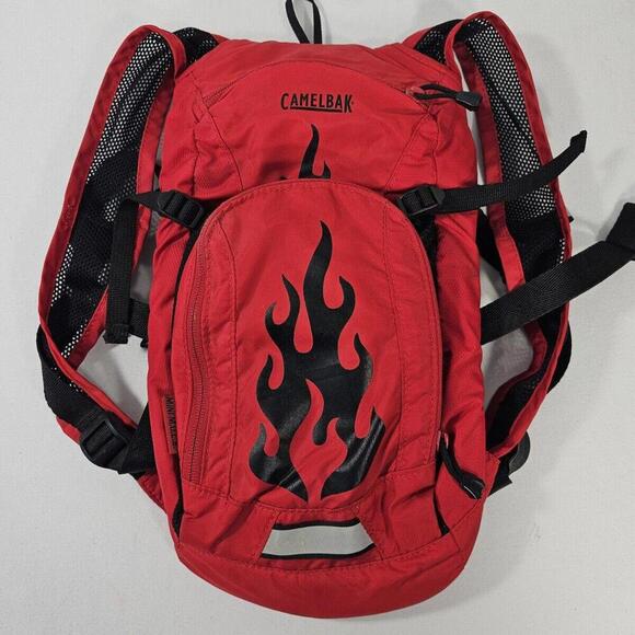 Other - CamelBak Mini M.U.L.E Kids Hydration Hiking Backpack 50 oz Red/flames No Bladder